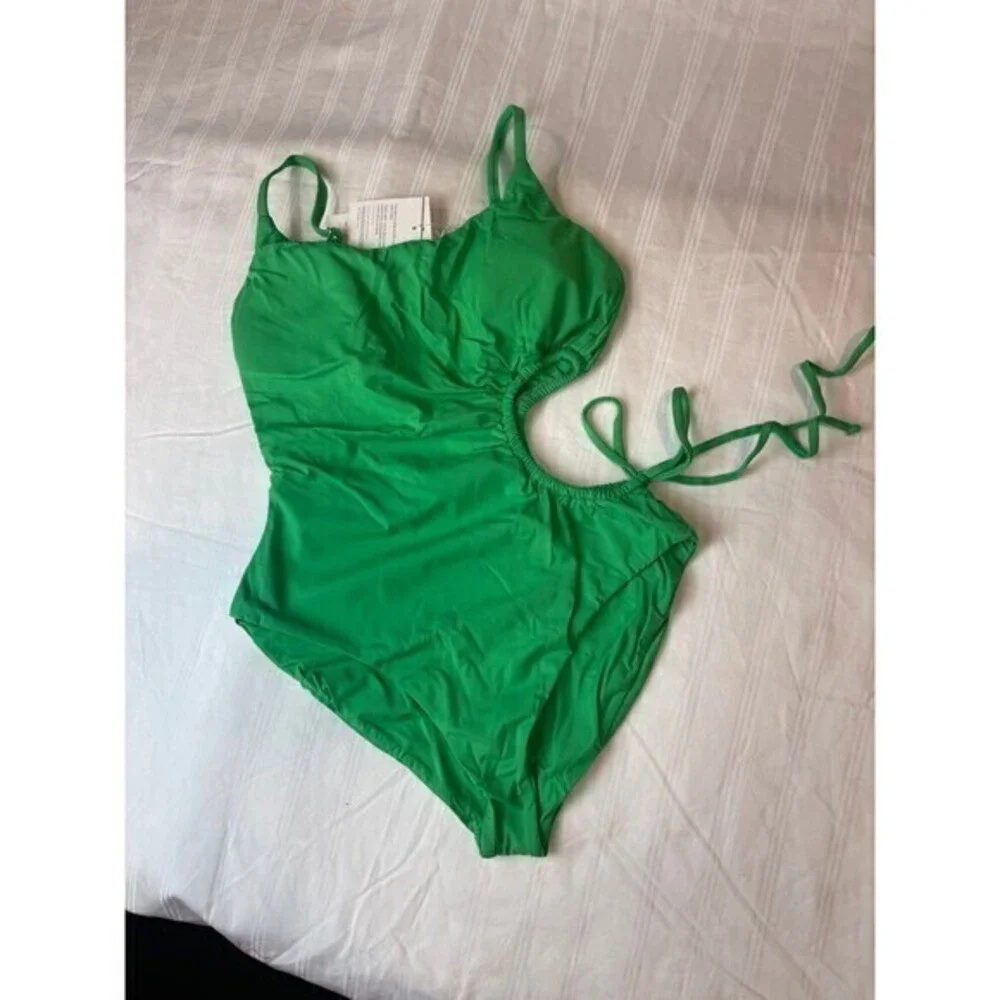 Dippin Daisy Lime Green One Piece Swimsuit Size‎ S RefN07